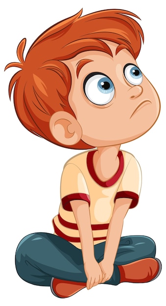 sad boy clipart