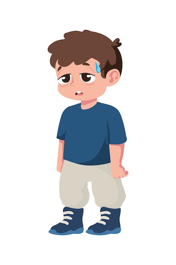 sad boy clipart