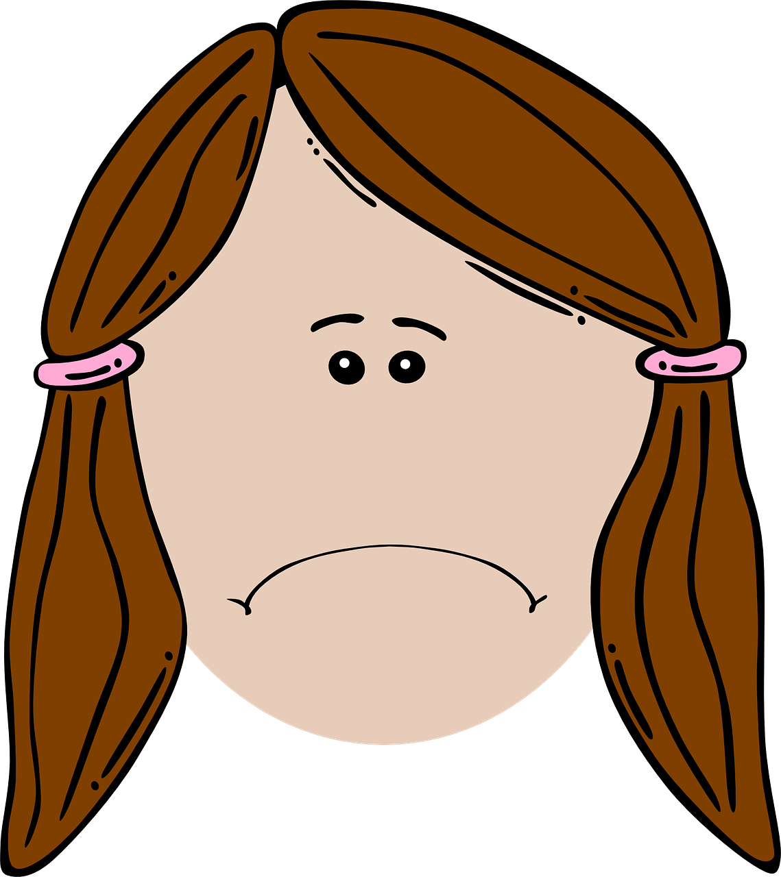 Download Girl, Face, Sad. Royalty-Free Vector Graphic - Pixabay