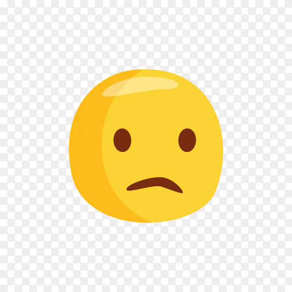 Cartoon sad Emoji face premium vector PNG - Similar PNG