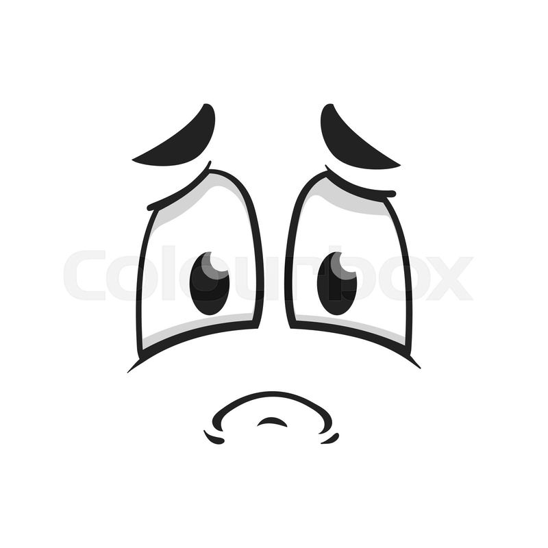 sad face picture cartoon