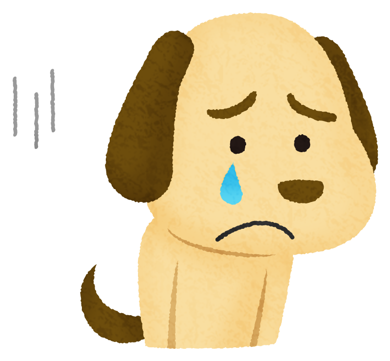 sad puppy clipart