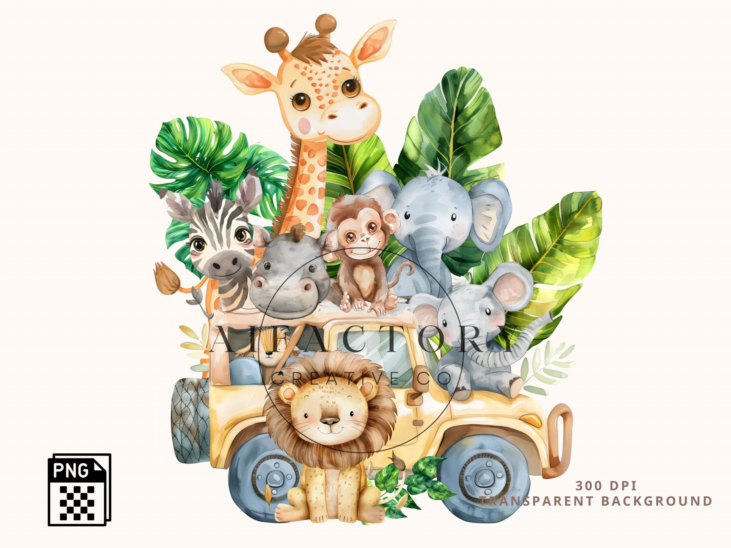 safari animals clipart