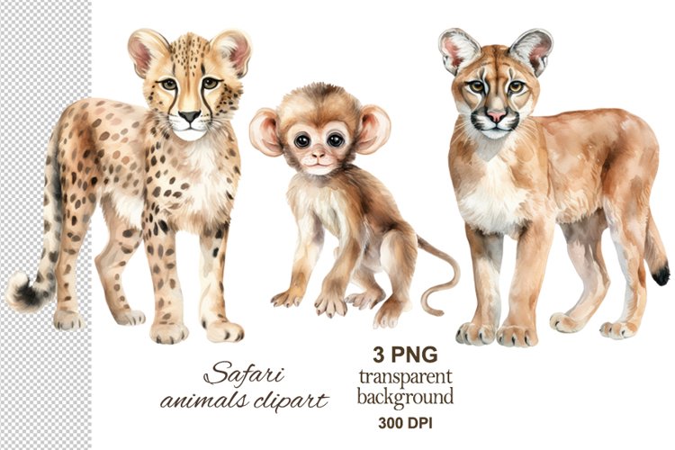 safari animals clipart