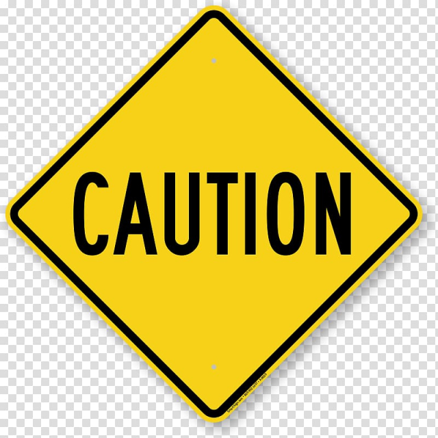 Free: Yellow and black caution signage, Warning sign Traffic sign ...