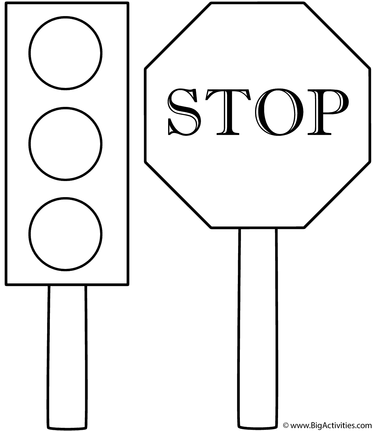 safety signs coloring pages