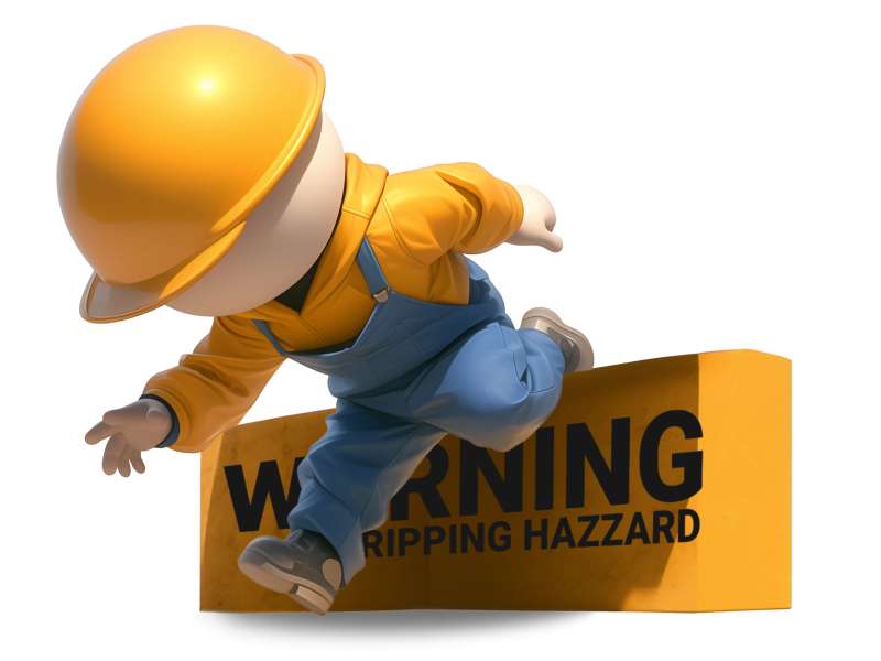 Tripping Hazzard - Workplace Safety Clipart Image