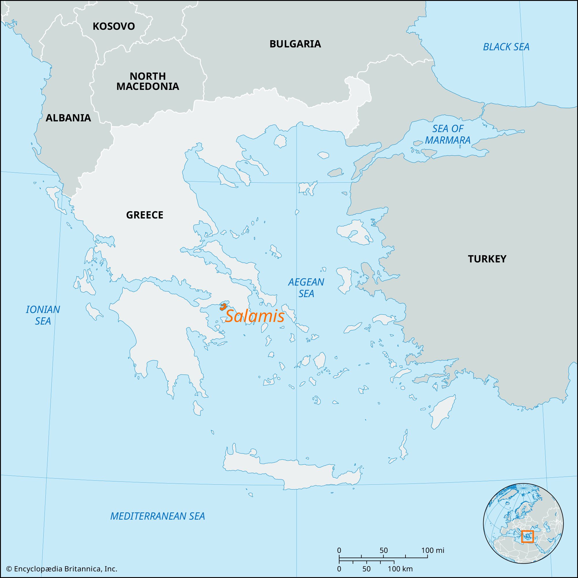 Salamis | Greece, Island, &amp; Map | Britannica
