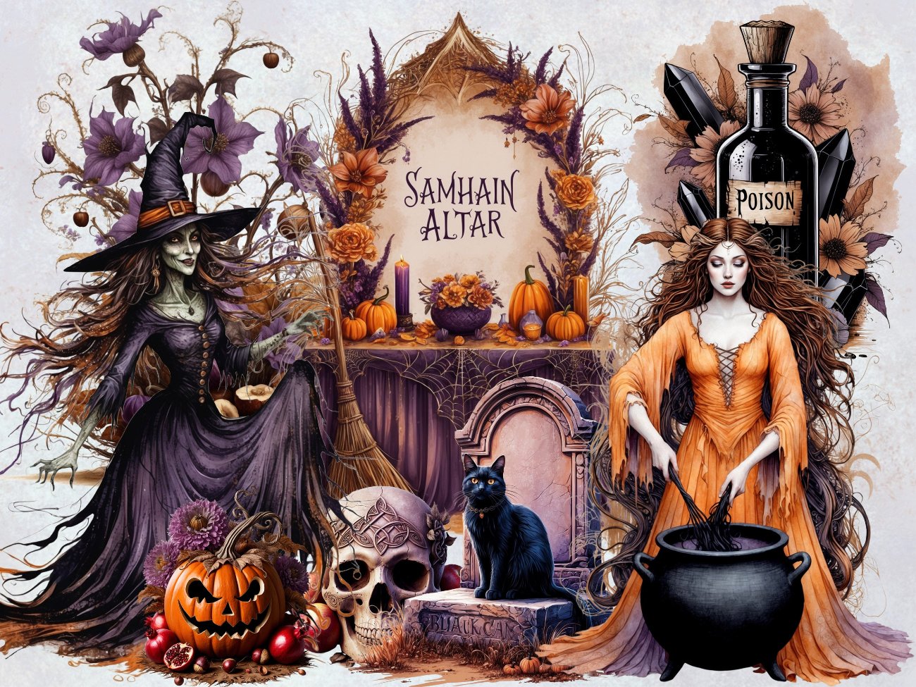 samhain halloween cliparts