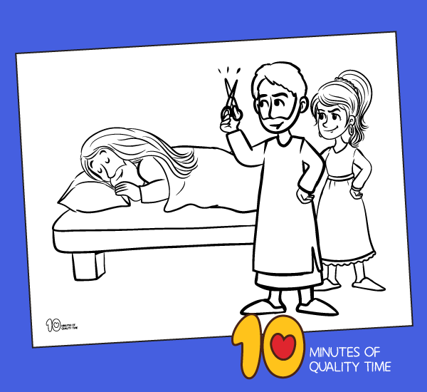 Samson and Delilah Coloring Page – 10 Minutes of Quality Time