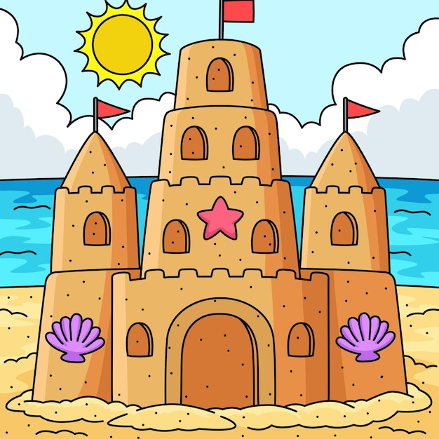 Sand Castle Drawing Images - Free Download on clipart library