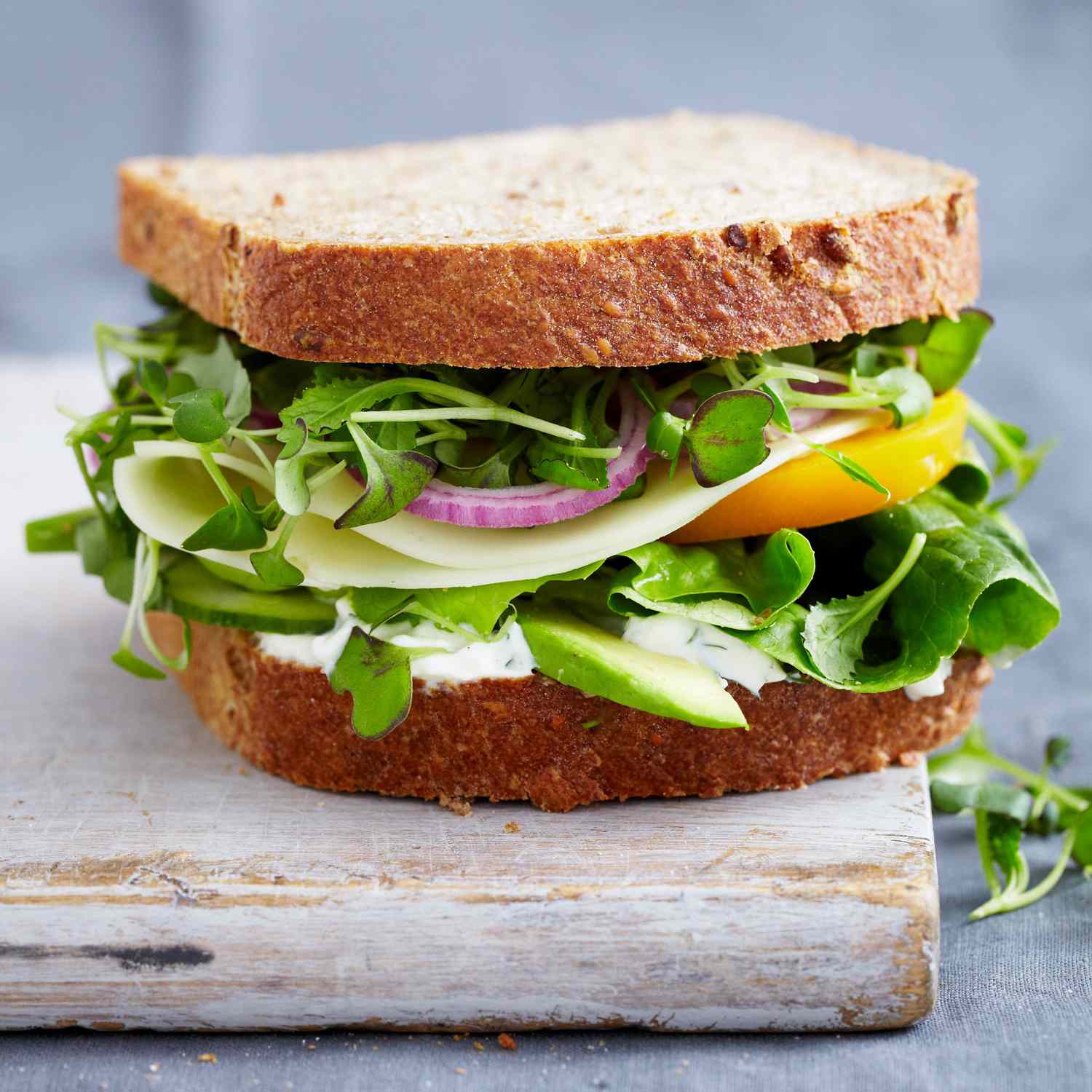 Vegetable Sandwich with Dill Sauce