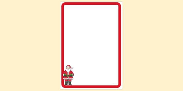 NEW * Merry Christmas Santa Page Border | Page Borders | Twinkl