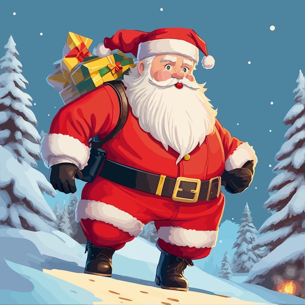 santa claus cartoon pictures