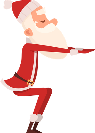santa exercising cliparts