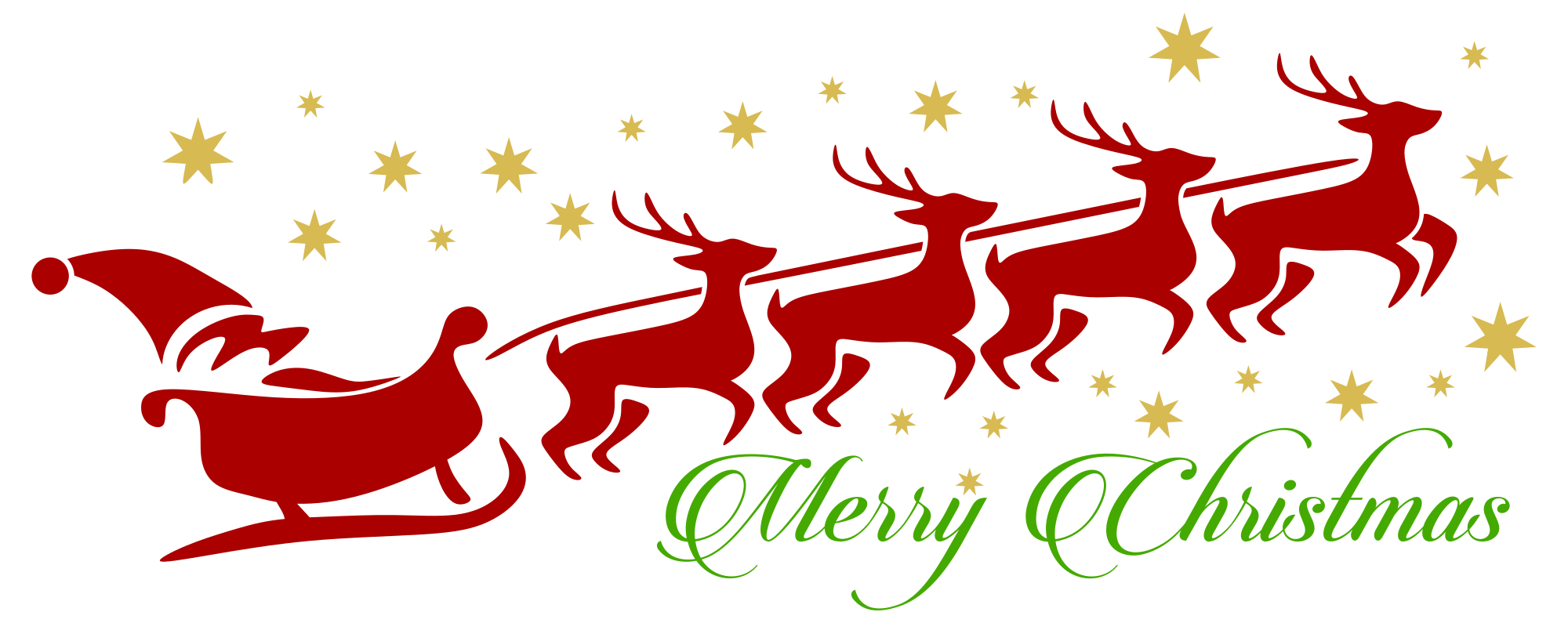 Santa Reindeer - Xmas Colours - Openclipart