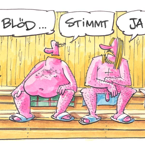 sauna cartoons