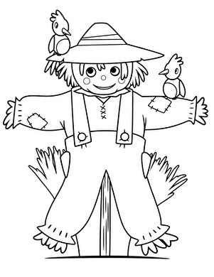 Cute Scarecrow | Worksheet | Education.com