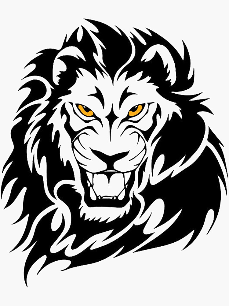 scared lion cliparts
