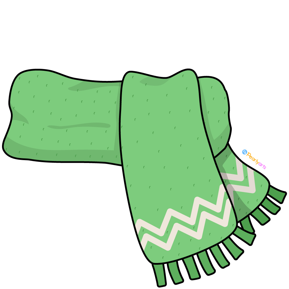 FREE Green Scarf Clipart | FREE Download | Pearly Arts