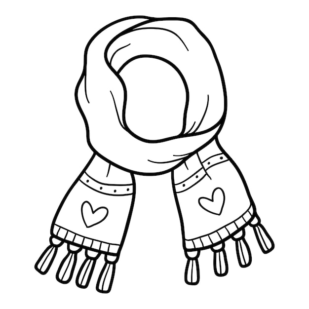 scarf coloring page