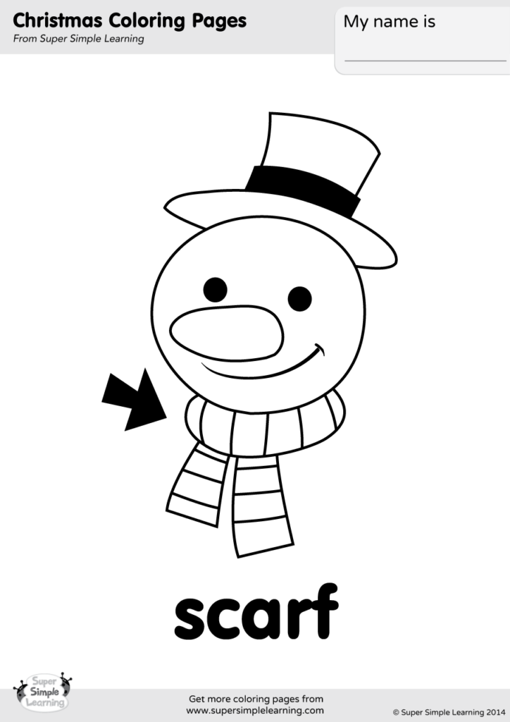 scarf coloring page
