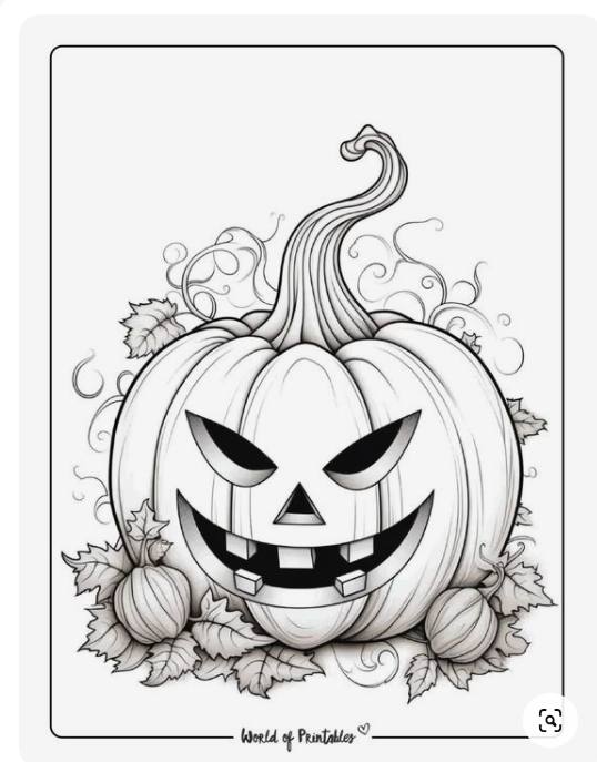 scary halloween pictures to color