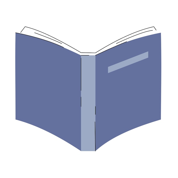 Premium Vector | Blue open book clipart vector illustration ...