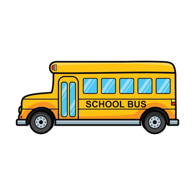 Premium Vector | Bus vector illustration. yellow School bus. Bus ...