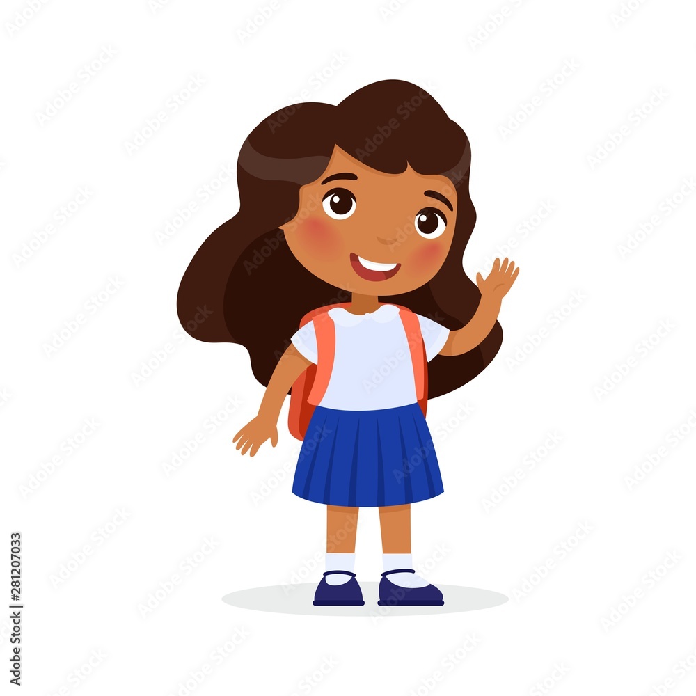school girl cartoon