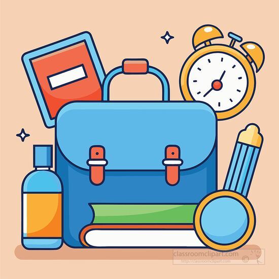School Backpack Clipart-back to school backpack and school ...