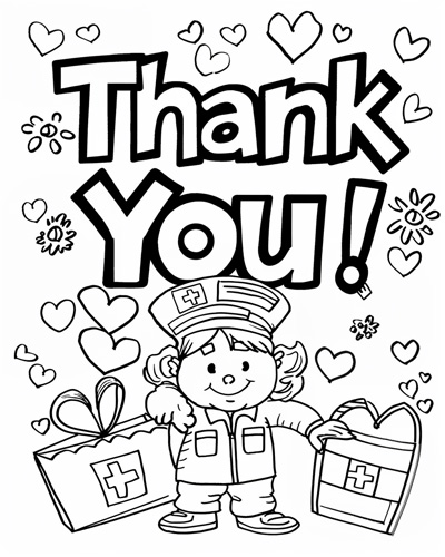 school nurse coloring pages