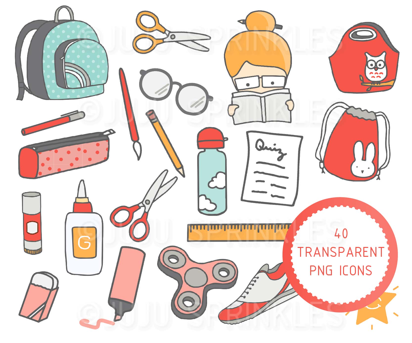 school sticker cliparts
