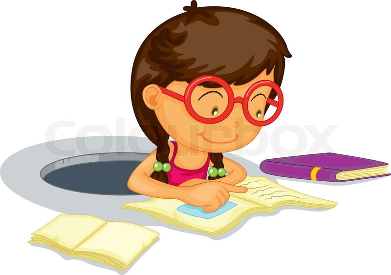Girl doing schoolwork | Colourbox