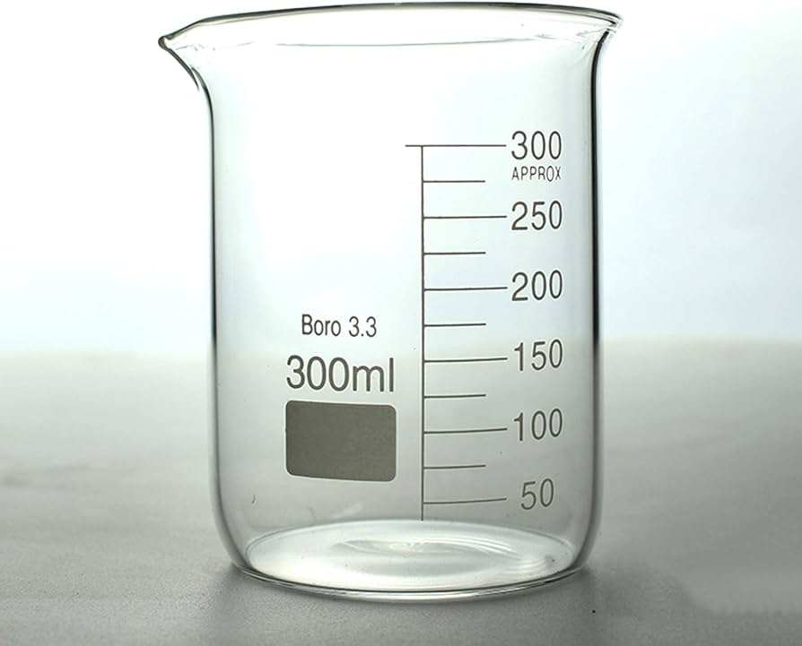 BrightFootBook Graduated Glass Beaker, Low Shape, High Temperature ...