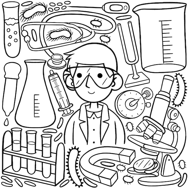science lab coloring pages