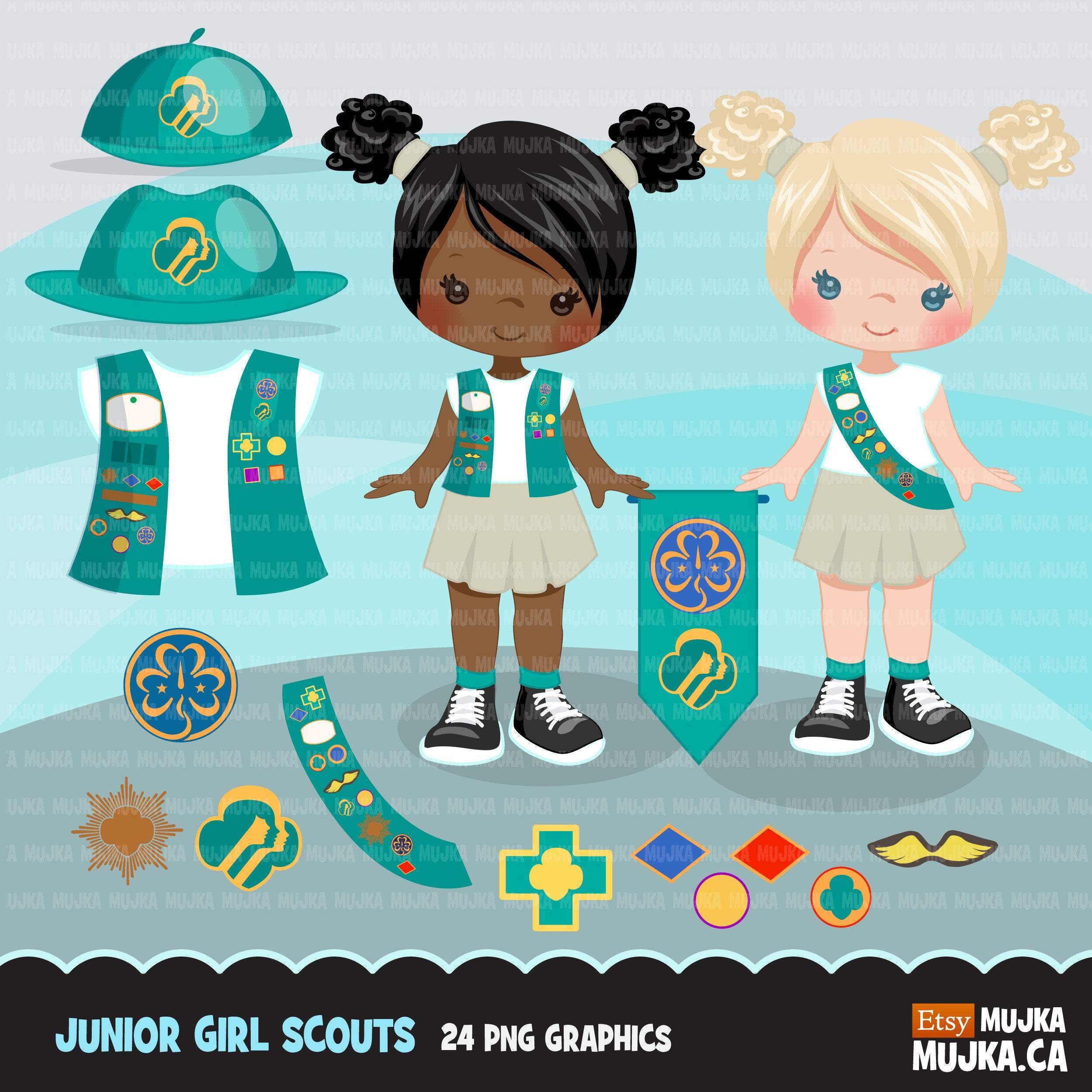 Junior Girl Scouts clipart Scout Camping, outdoors graphics ...