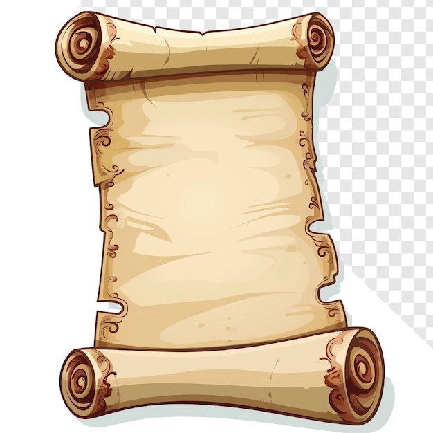 Premium PSD | Unrolled Antique Scroll Pixar Style Vector Clip Art ...