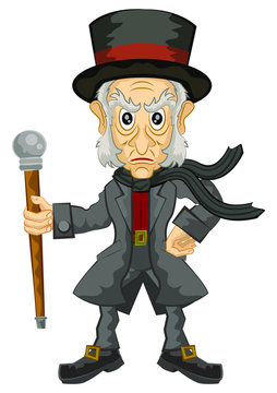 A Christmas Carol Cute Clip Art Illustrationen, Christmas Carol Scrooge  Clipart, Victorian Christmas Clipart, Weihnachtsgrafik