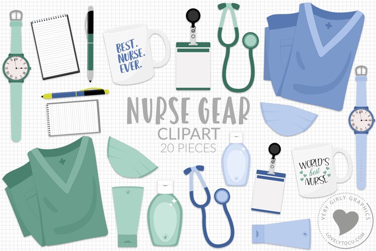 Scrubs Clipart | Nurse, Doctor, Hospital, Free | Design Bundles