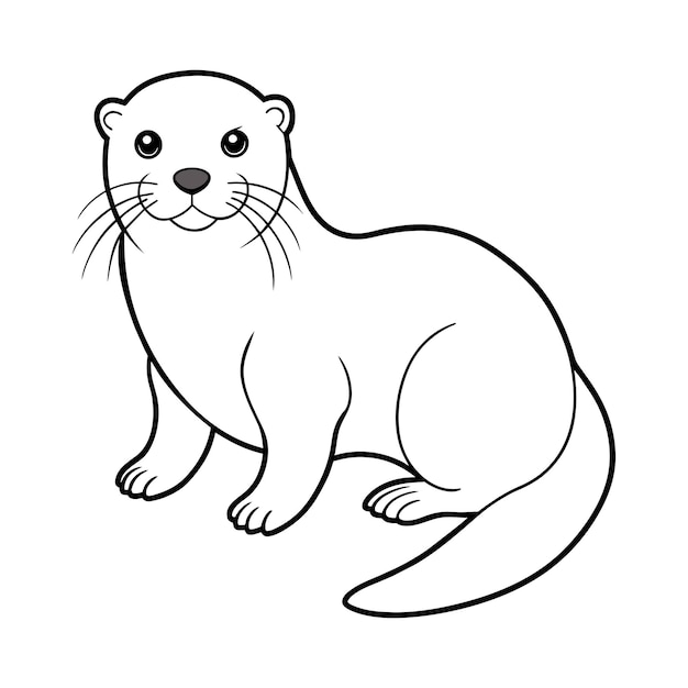 sea otter coloring page