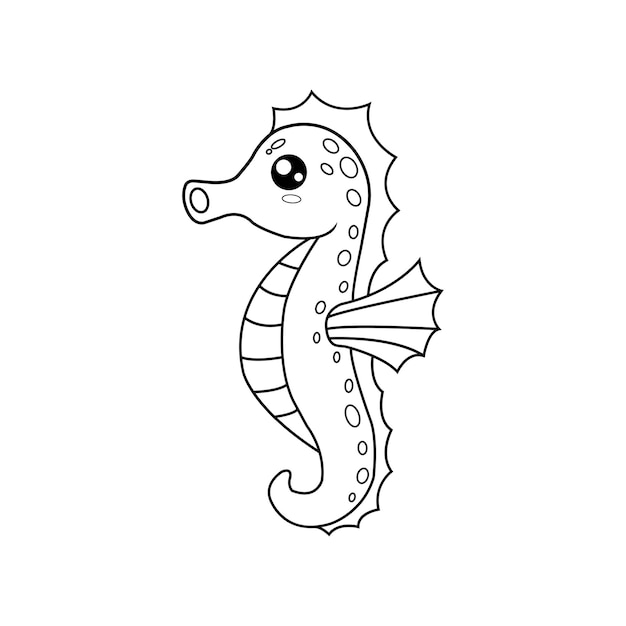 seahorse pictures to colour