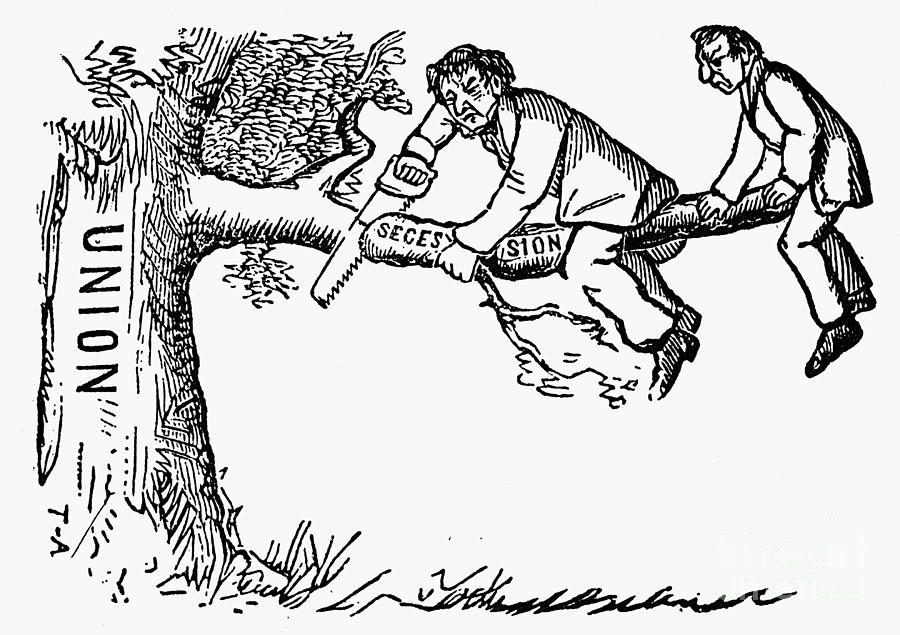 Cartoon: Secession, 1861 by Granger