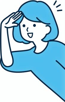 Free Vectors | A woman looking into the distance A woman looking ...