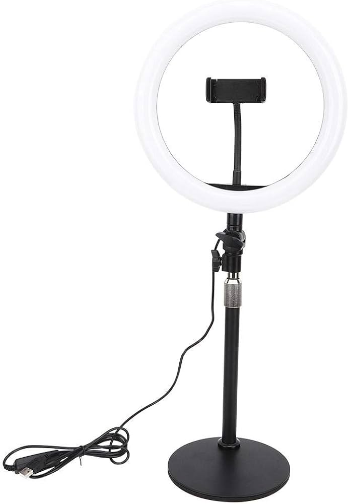 10 Inch Circle Light with Tripod Selfie Ring Light, Dimmable, Retractable  Holder, Ring Light Ring with Tripod Stand, Mobile Phone Holder, Suitable  for ...