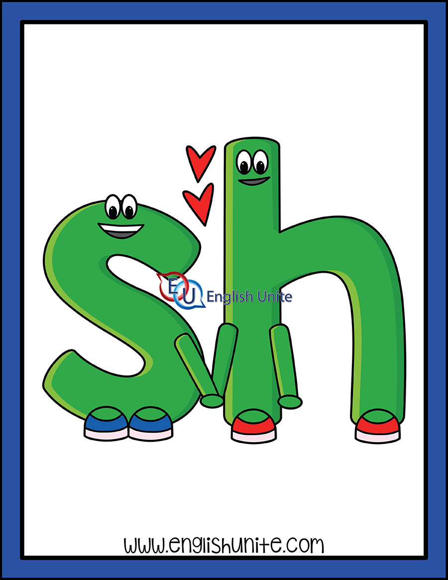 English Unite - Digraph - Sh Word Art