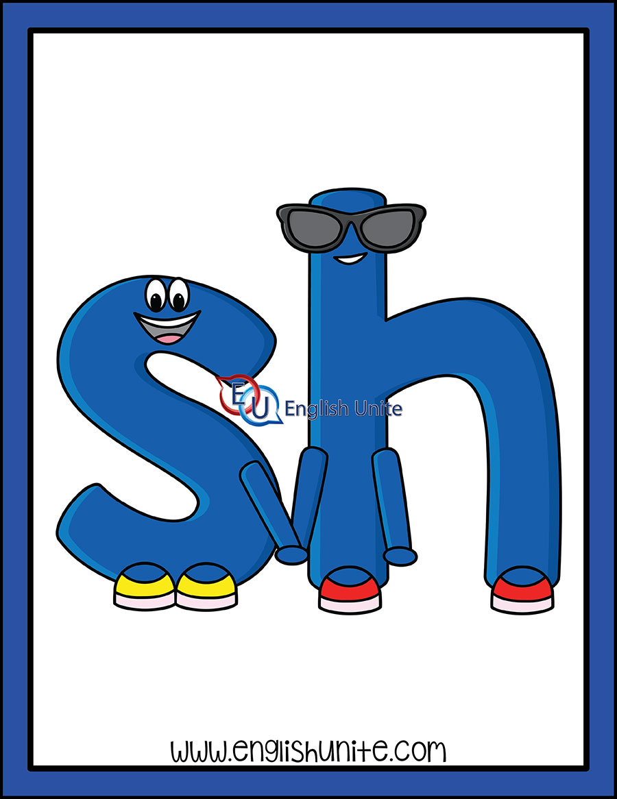 English Unite - Digraph - Sh Word Art 3