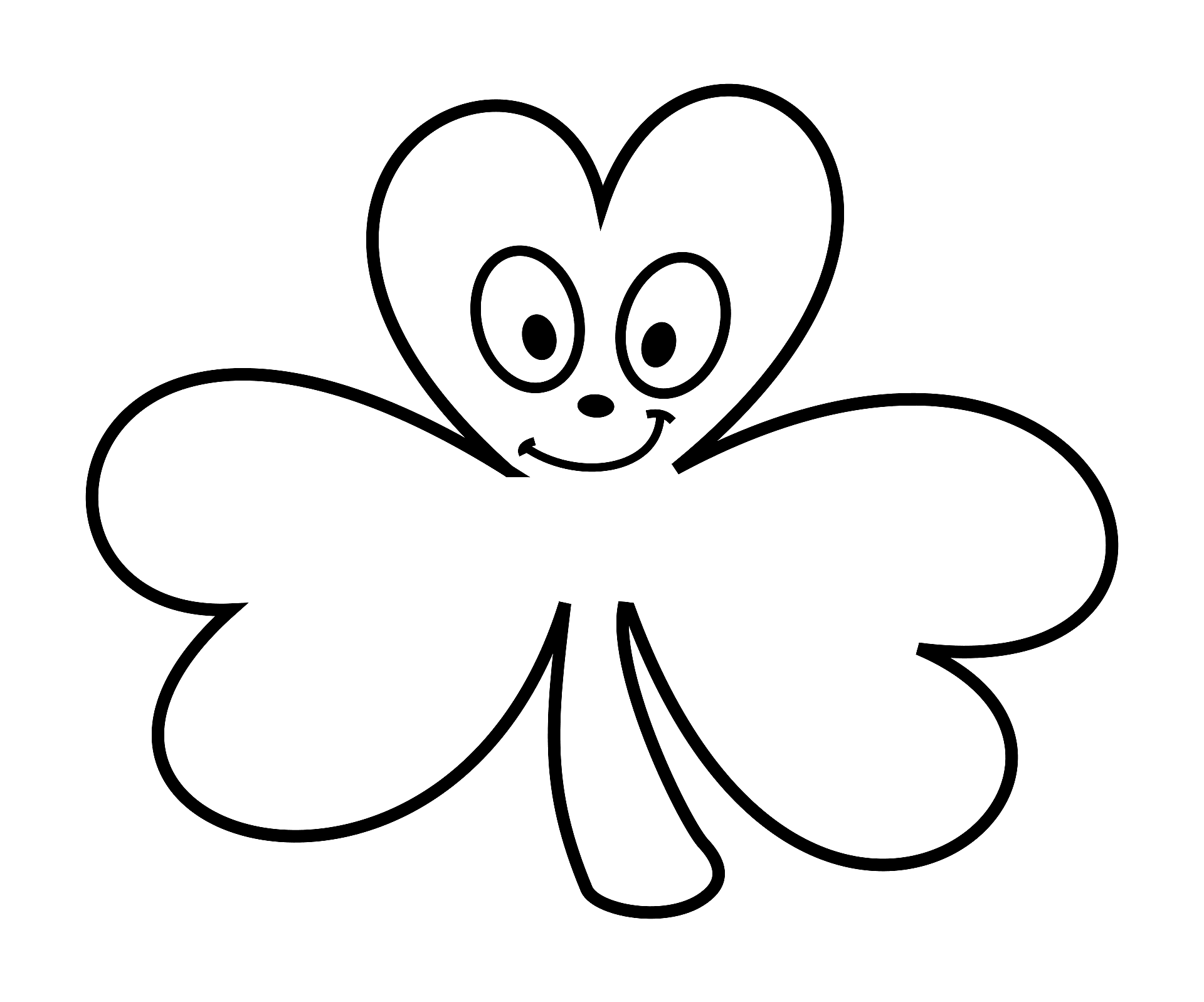 Shamrock outline face - Free vector clipart images on clipart library.com