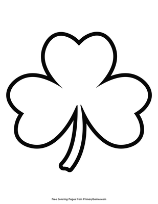 Simple Shamrock Outline Coloring Page • FREE Printable PDF from ...