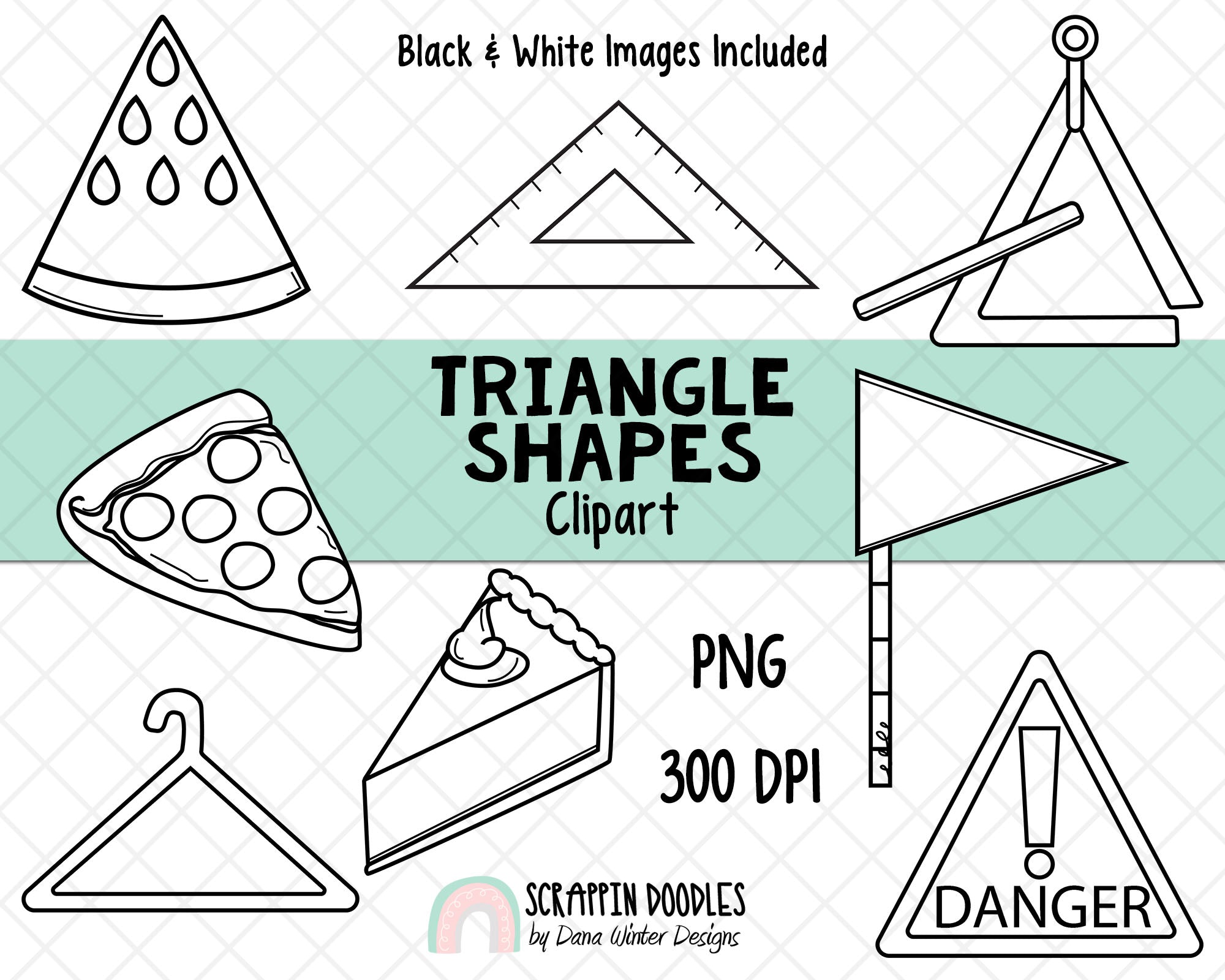 Shapes Clip Art - Real Life Triangle Shapes ClipArt - Geometric ...